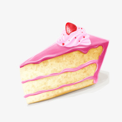 粉红三角粉红色的三角蛋糕矢量图高清图片