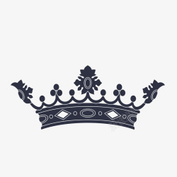皇冠效果图黑色手绘皇冠装饰图标高清图片