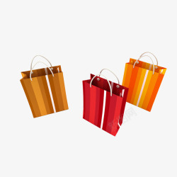 衣物包装袋立体3个服装购物带效果图高清图片