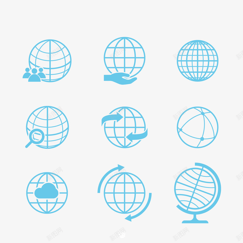 地球图标片png_新图网 https://ixintu.com 世界 世界各地 世界图标 世界地图 全球 国际包装 图标 图标包 在世界范围内 地图 地图图标 地球仪