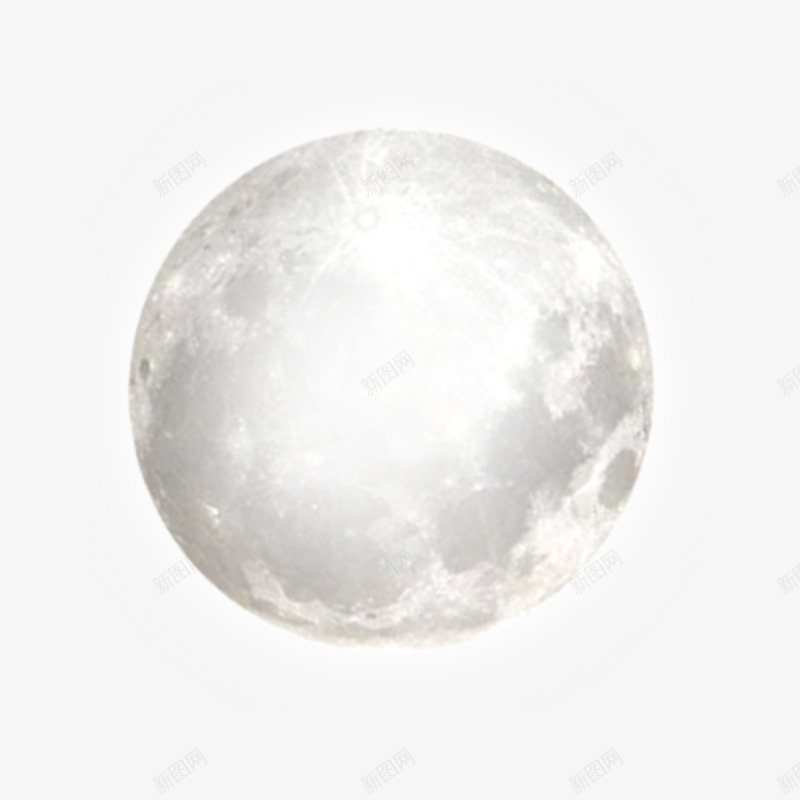 白色的月球png免抠素材_新图网 https://ixintu.com 地理 新球 月球 梦幻风格 白色