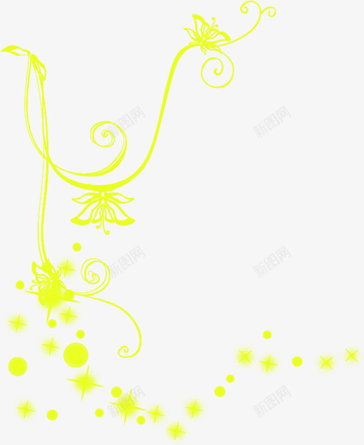 古风黄色花朵圆点装饰png免抠素材_新图网 https://ixintu.com 古风 圆点 花朵 装饰 黄色