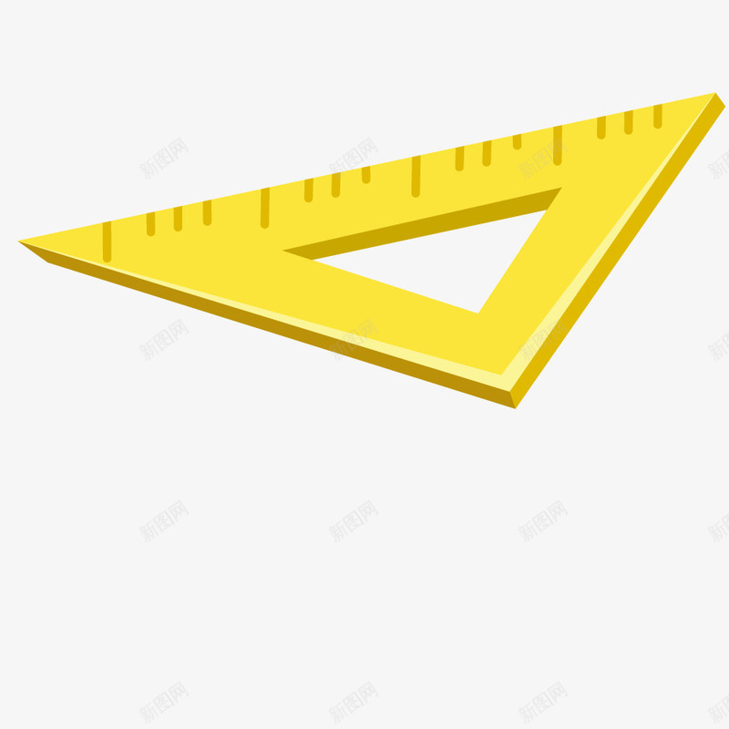 测量尺子矢量图eps免抠素材_新图网 https://ixintu.com 三角尺 手绘 模型 黄色 矢量图