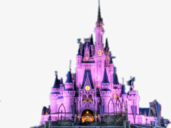 紫色梦幻城堡素材