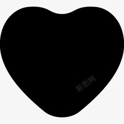 黑色的心图标免抠素材圆形的黑色的心图标高清图片