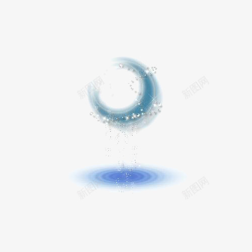 蓝色月亮效果图png免抠素材_新图网 https://ixintu.com 圆 月亮 蓝色 装饰图案