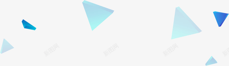 蓝色漂浮三角促销装饰png免抠素材_新图网 https://ixintu.com 三角 促销 漂浮 蓝色 装饰