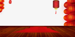 弥红灯舞台木地板高清图片