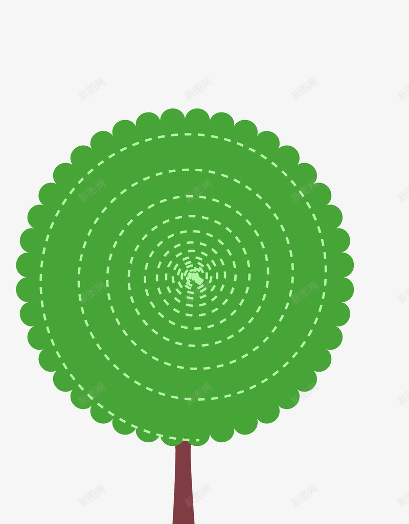 绿色卡通树木装饰png免抠素材_新图网 https://ixintu.com 卡通树 小树 手绘树 效果图 树木 植物 绿树
