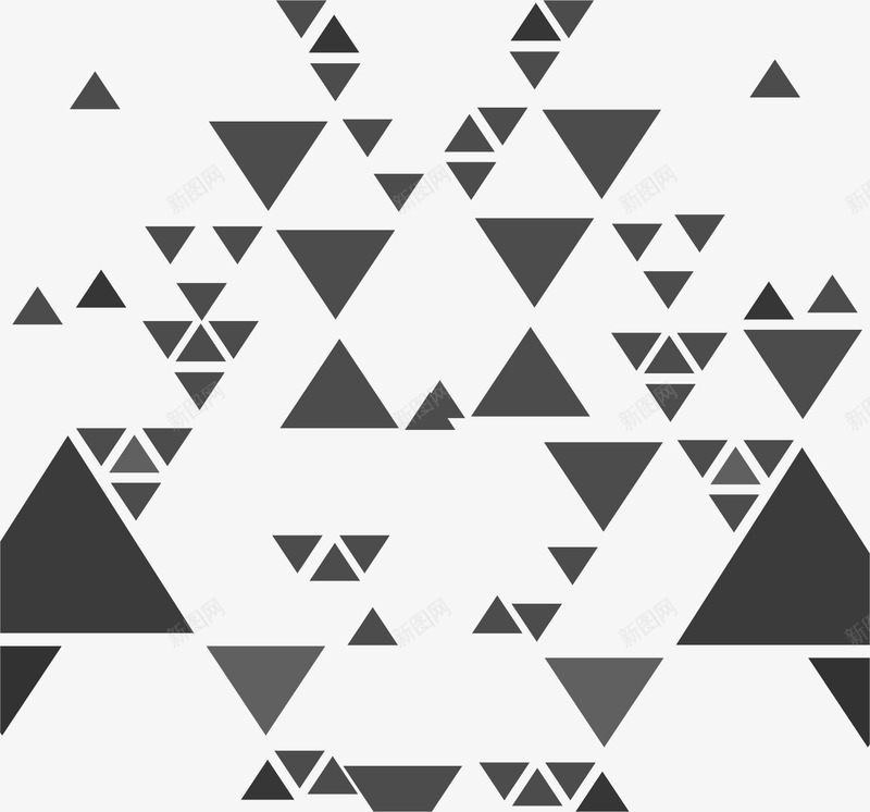 灰色三角块几何背景png免抠素材_新图网 https://ixintu.com 三角图形 几何图形 几何背景 抽象背景 矢量素材