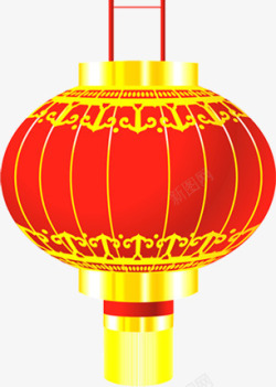 中式春节红色喜庆灯笼素材