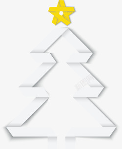 创意白色圣诞树素材