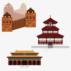 长城与中国古建筑素材