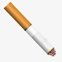 手绘世界无烟日燃烧的香烟矢量图素材