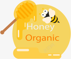 简单的蜜蜂图片蜂蜜包装贴纸高清图片