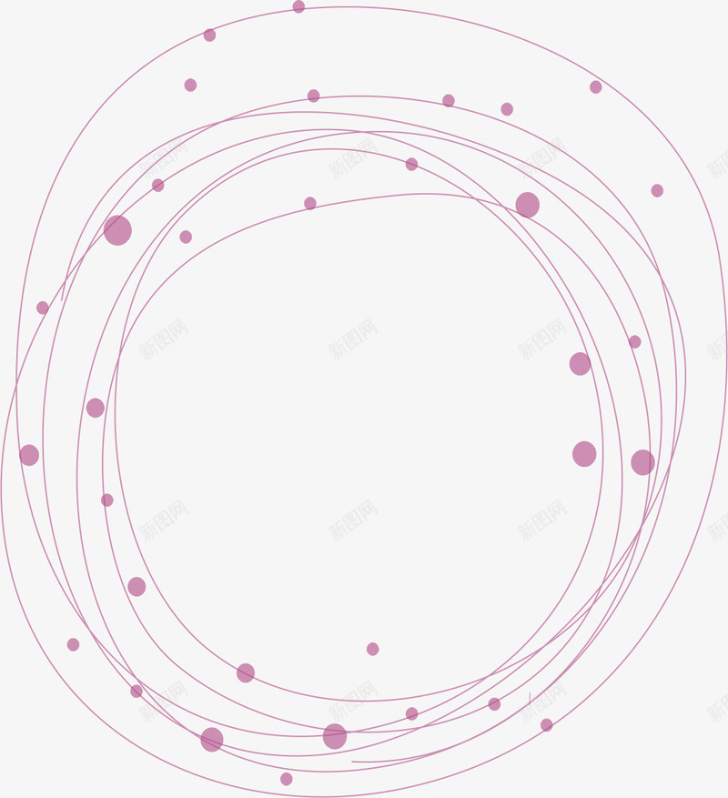 紫色线条圆点漂浮png免抠素材_新图网 https://ixintu.com AI 卡通 圆点 底纹 手绘 线条 背景 花纹