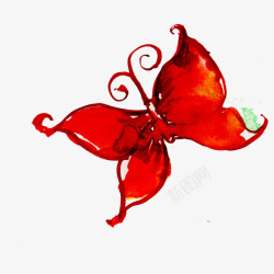 红色花蝴蝶素材