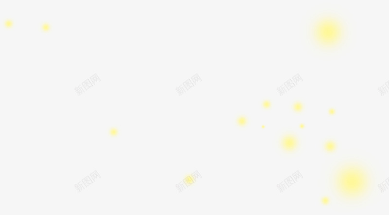 黄色圆点光效装饰png免抠素材_新图网 https://ixintu.com 圆点 装饰 黄色