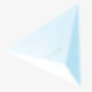 浅蓝色立体三角形png免抠素材_新图网 https://ixintu.com 三角形 浅蓝 立体