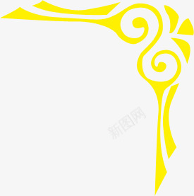 黄色中式花纹边框装饰png免抠素材_新图网 https://ixintu.com 中式 花纹 装饰 边框 黄色