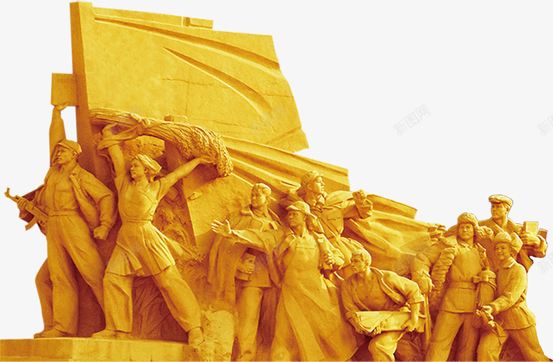 黄色中式传统人物雕塑活动png免抠素材_新图网 https://ixintu.com 中式 人物 传统 活动 雕塑 黄色