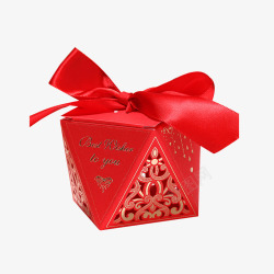 结婚签到大红色的糖盒高清图片