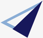 蓝色三角形卡通飞机团队素材