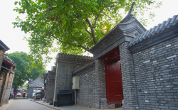 古建筑门头老北京古建筑胡同高清图片