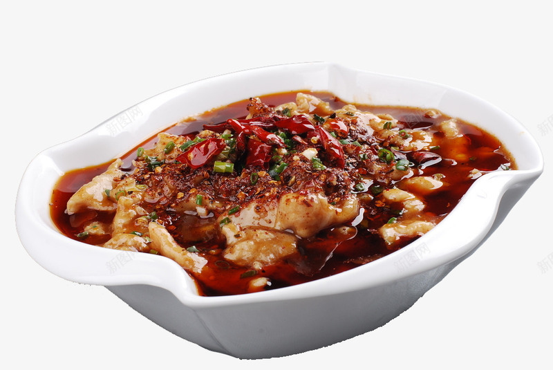 水煮肉片png免抠素材_新图网 https://ixintu.com 中国菜 中式菜品 家常菜 水煮肉片 热菜 美味 餐饮美食