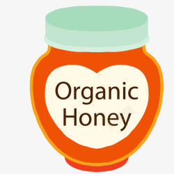 蜜蜂包装卡通创意蜂蜜罐头矢量图高清图片
