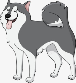 中型犬狗粮手绘卡通阿拉斯加犬高清图片