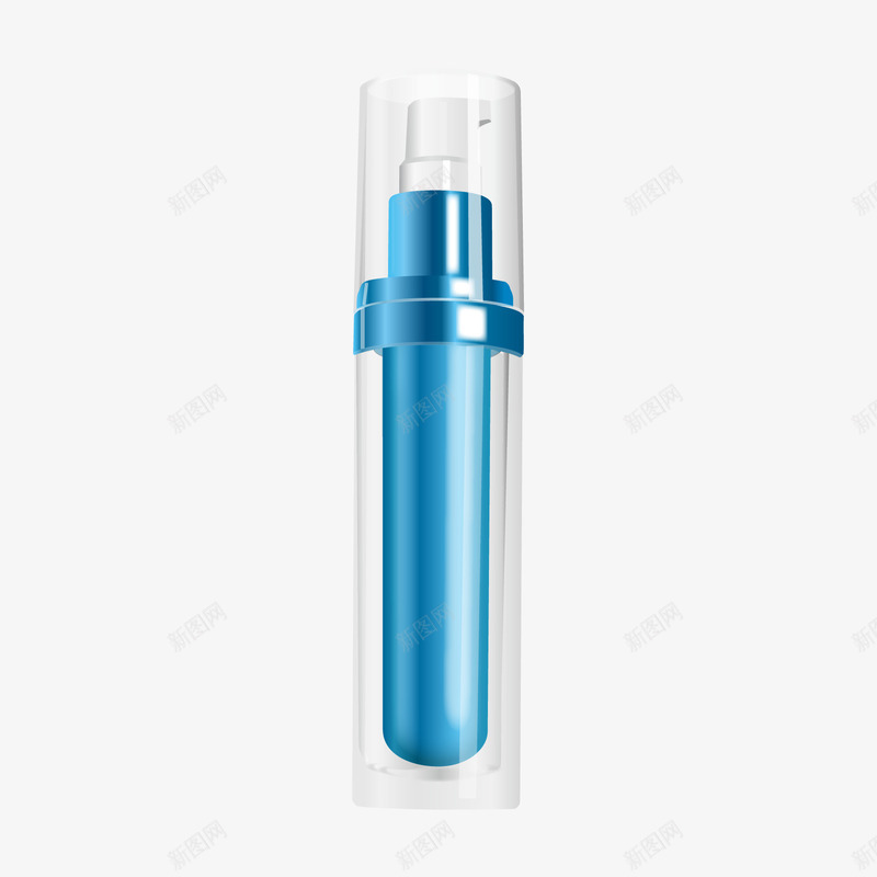 蓝色系列化妆品瓶子效果图png免抠素材_新图网 https://ixintu.com 化妆品 化妆品瓶子 瓶子 蓝色瓶子