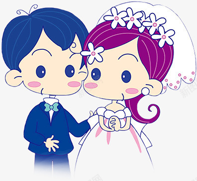 浪漫人物png免抠素材_新图网 https://ixintu.com 动漫 夫妻 婚庆 情侣 漫画 结婚