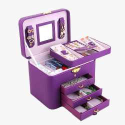 首饰盒紫色紫色饰品盒高清图片