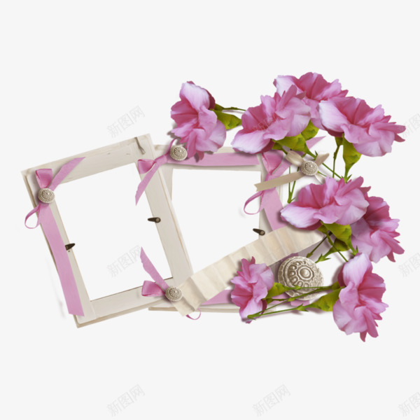 紫色创意合成花卉植物蝴蝶结白色的边框png免抠素材_新图网 https://ixintu.com 创意 合成 植物 白色 紫色 花卉 蝴蝶结 边框