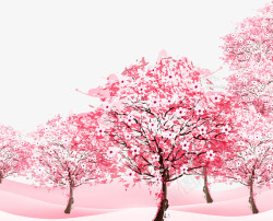 粉色樱花节活动海报素材