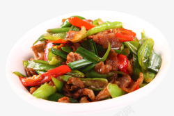 青椒肉片菜品青椒炒肉美食高清图片