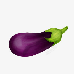 茄子效果图手绘紫色茄子高清图片