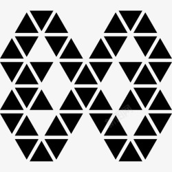 对称三角形多边形对称装饰像蝴蝶的翅膀图标高清图片