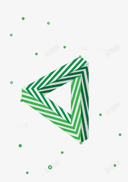 绿色条纹三角形png免抠素材_新图网 https://ixintu.com 三角 条纹 绿色 背景装饰