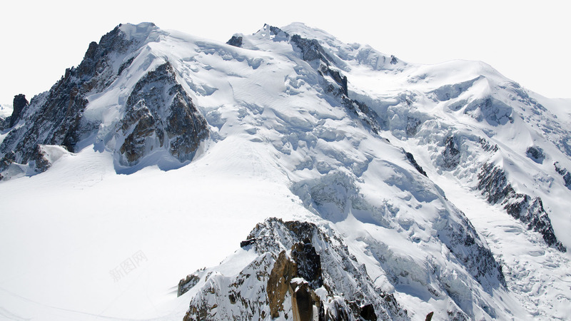 阿尔卑斯山勃朗峰雪山二psd免抠素材_新图网 https://ixintu.com 名胜古迹 旅游风景 著名建筑