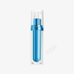 蓝色系列化妆品瓶子效果图素材