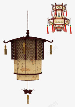 中国复古天花灯中国风吊灯高清图片