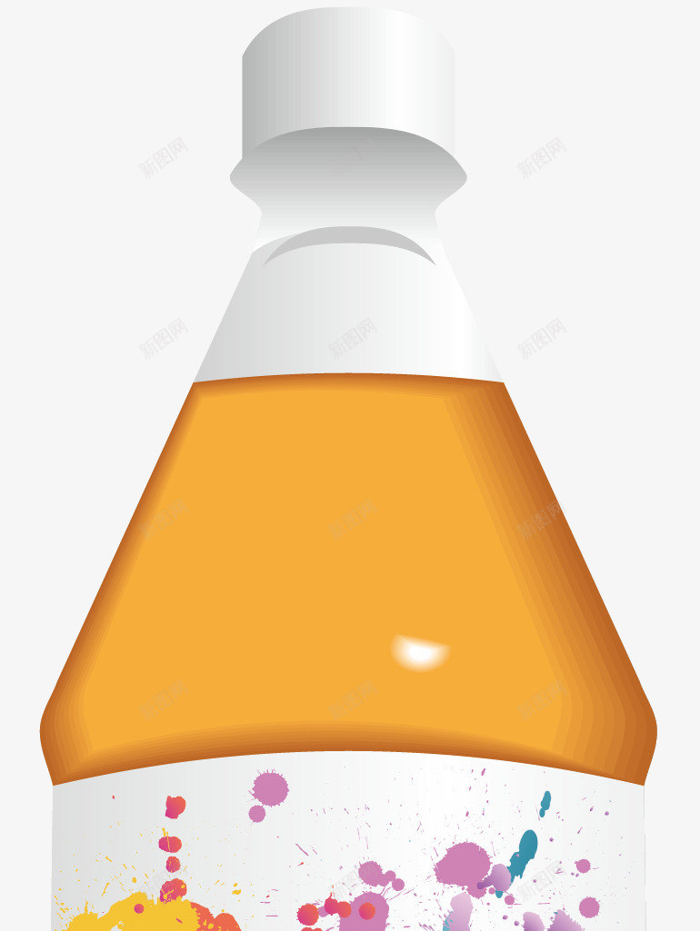 水果饮料瓶子png免抠素材_新图网 https://ixintu.com 新包装 新口味 水果 水蜜桃 瓶子 绚丽色