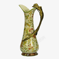 手绘瓷器花瓶素材