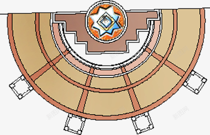 棕色手绘地毯效果图png免抠素材_新图网 https://ixintu.com 地毯 效果图 棕色