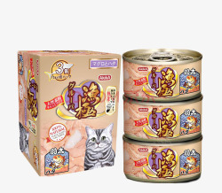 罐头包装高级猫咪食用猫罐头高清图片
