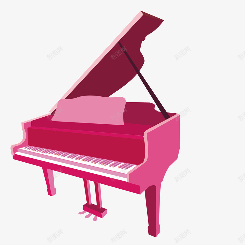 粉色的卡通版钢琴png免抠素材_新图网 https://ixintu.com 免抠图 卡通钢琴 效果图 粉色钢琴 装饰图 装饰画 钢琴 音乐