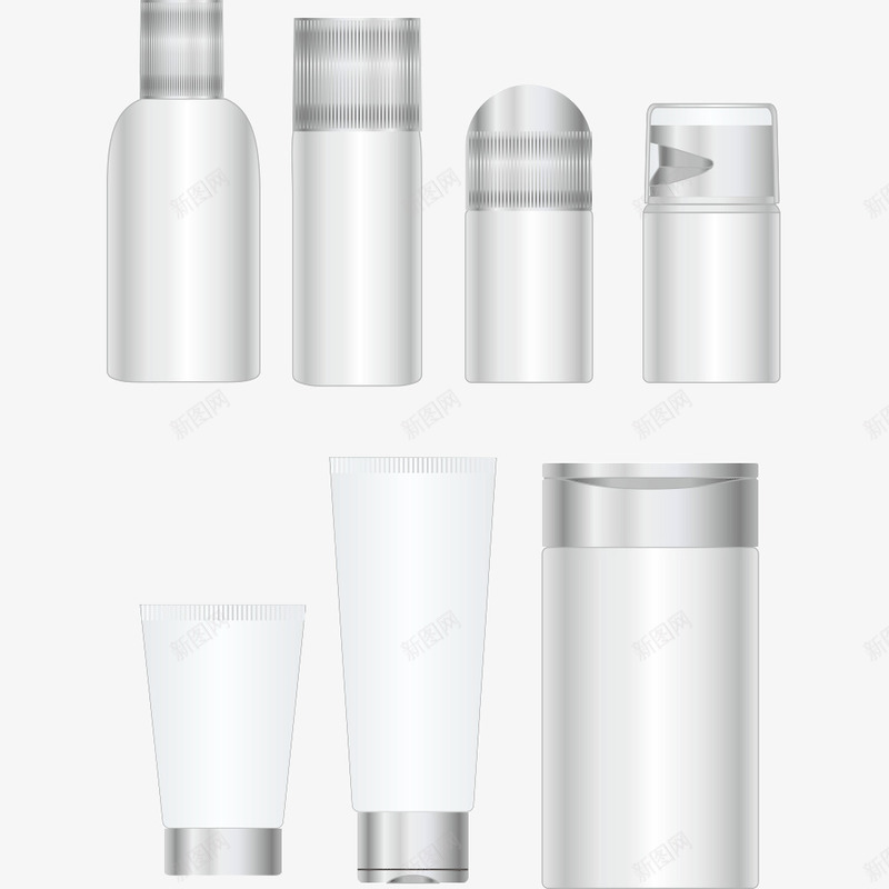 化妆品瓶png免抠素材_新图网 https://ixintu.com 包装瓶 化妆品瓶 瓶子 白色