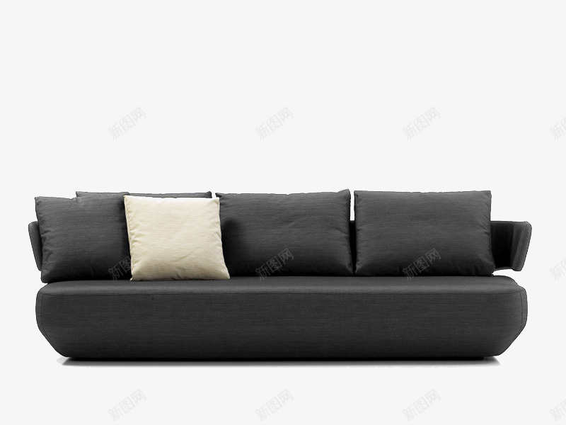 黑色现代简约装饰休息沙发png免抠素材_新图网 https://ixintu.com 摩登 时尚 现代 简约沙发 黑白沙发
